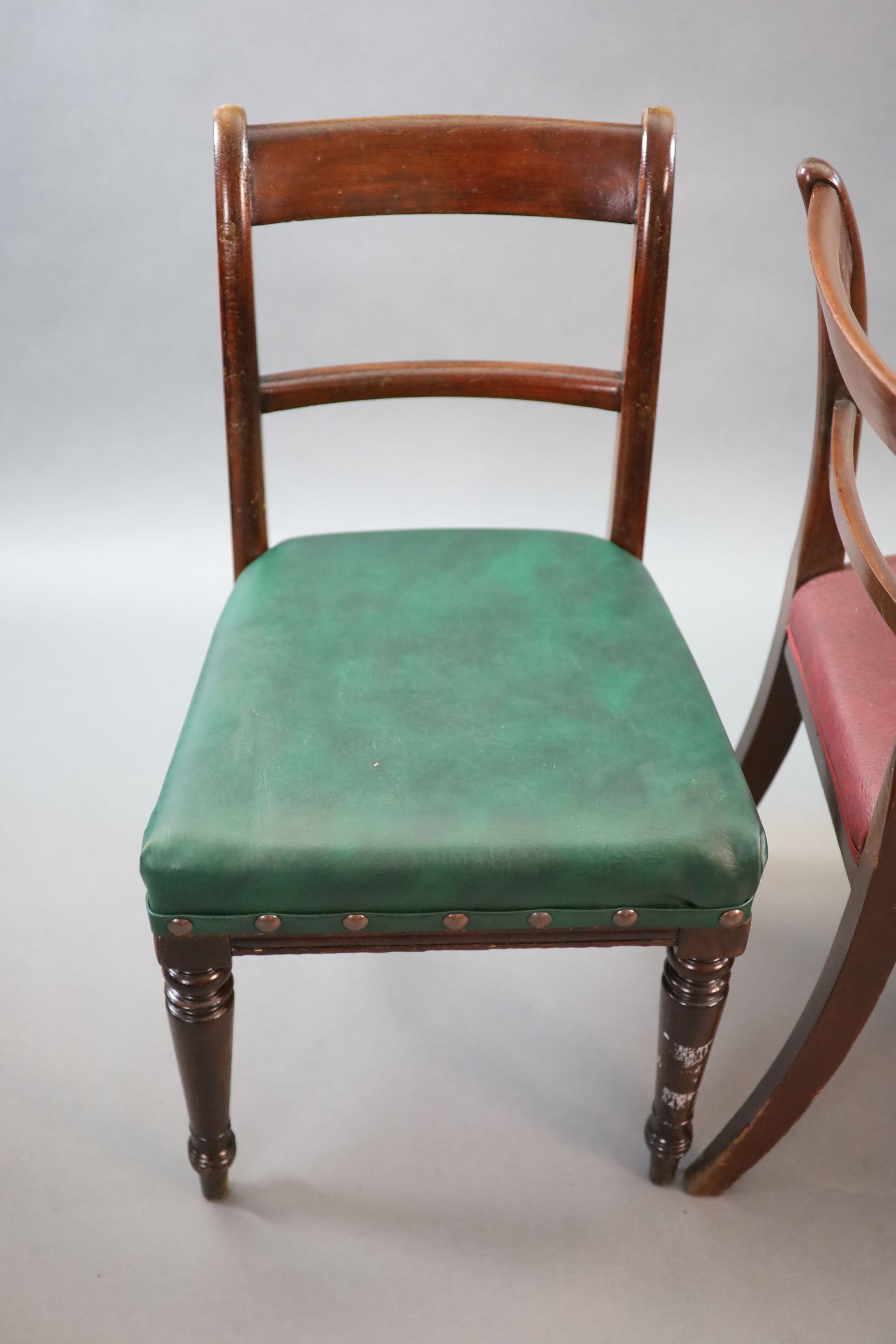 A set of ten early Victorian mahogany dining chairs